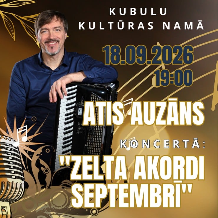 Image of the event "Ata Auzāna koncerts | Zelta akordi septembrī"