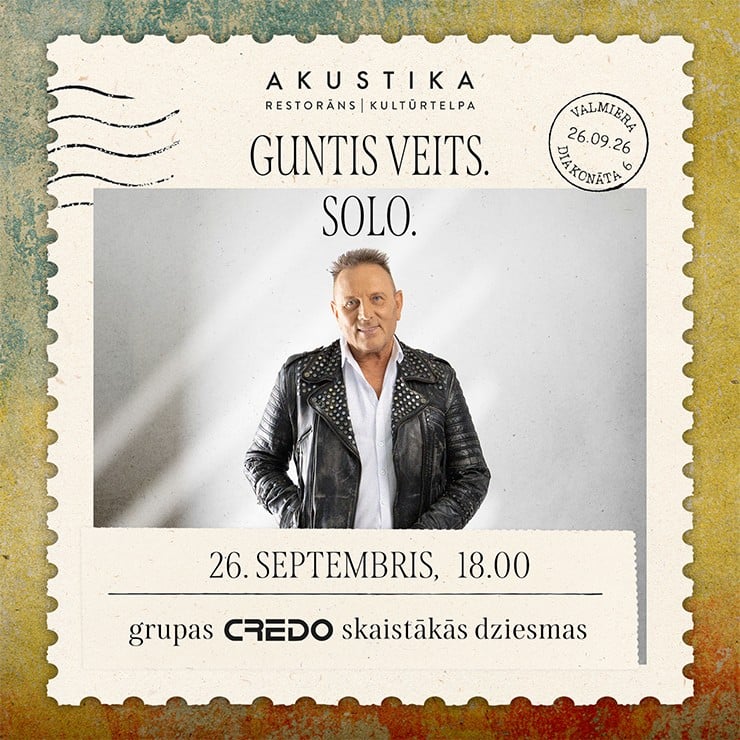 Image of the event "GUNTIS VEITS. Solo | kultūrtelpā AKUSTIKA, Valmierā"