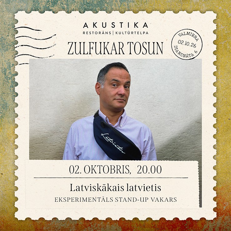 Izrādes "ZULFUKAR TOSUN | Latviskākais latvietis | kultūrtelpā AKUSTIKA, Valmierā" attels