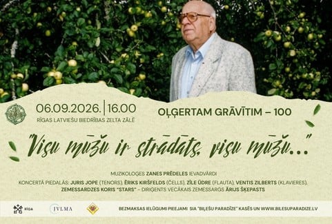 Izrādes "Oļģerta Grāvīša 100. jubilejas atceres koncerts “Visu mūžu ir strādāts, visu mūžu…”" attels