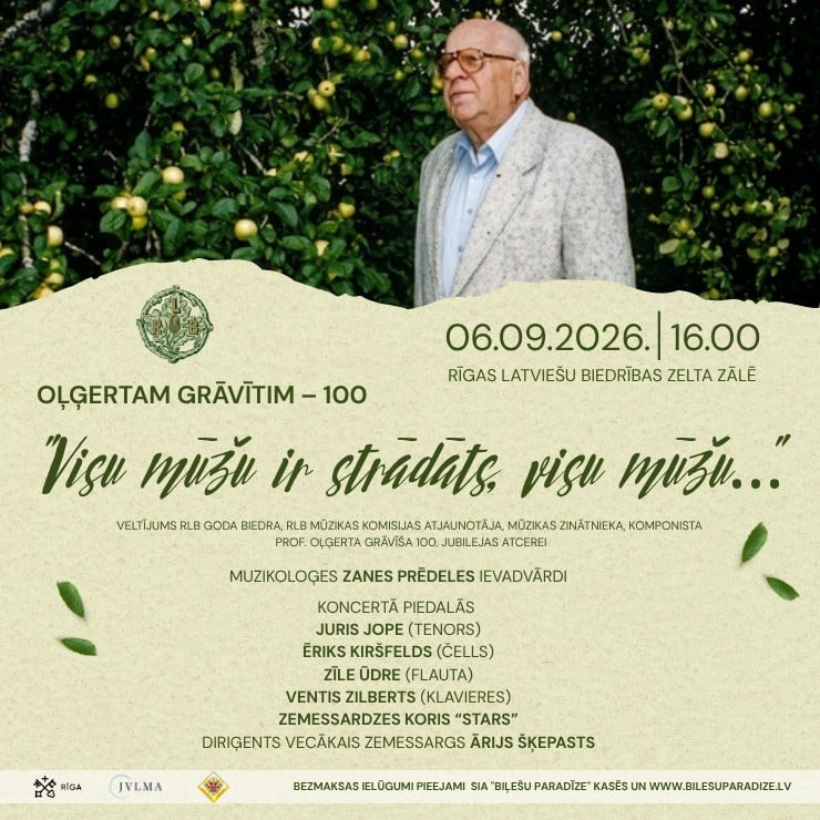 Izrādes "Oļģerta Grāvīša 100. jubilejas atceres koncerts “Visu mūžu ir strādāts, visu mūžu…”" attels