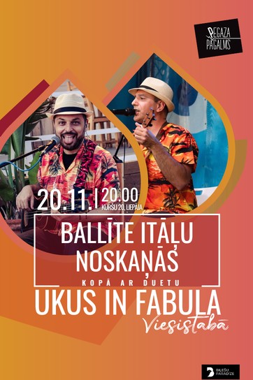 Изображение мероприятия "Ballīte itāļu noskaņās kopā ar duetu UKUS IN FABULA" из результатов поиска