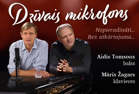 Изображение спектакля "DZĪVAIS MIKROFONS | Aidis Tomsons un Māris Žagars"