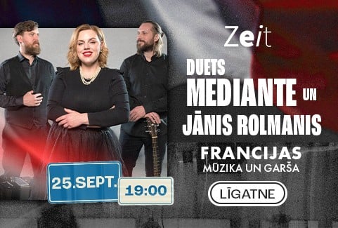 Изображение спектакля "FRANCIJAS MŪZIKAS UN GARŠAS VAKARS | Duets Mediante un Jānis Rolmanis"