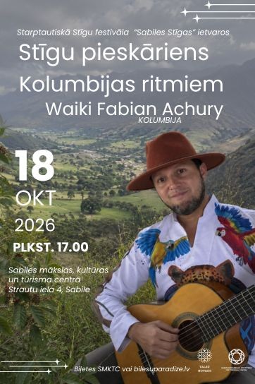 Meklēšanas rezultāta izrādes "Waiki Fabian Achury  “Stīgu pieskāriens Kolumbijas ritmiem” | 3. Starptautiskā Sabiles stīgu festivāla atklāšanas koncerts" attels