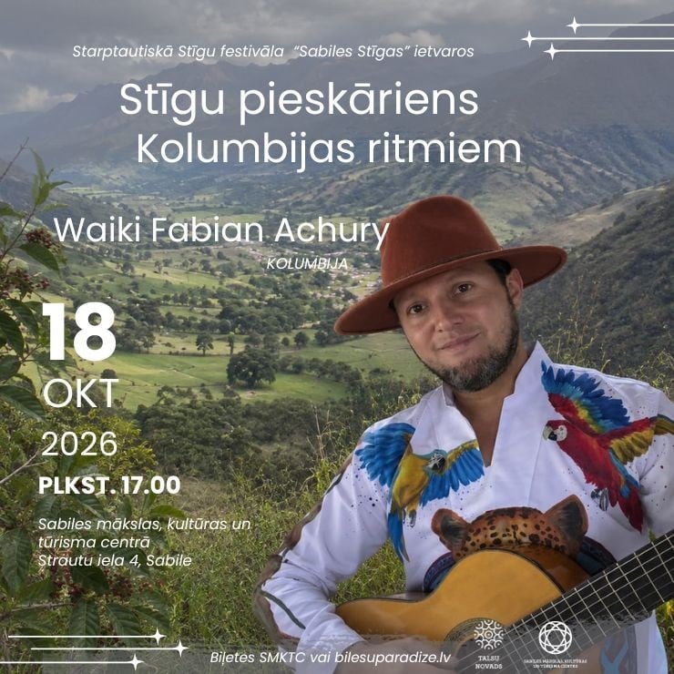 Изображение спектакля "Waiki Fabian Achury “Stīgu pieskāriens Kolumbijas ritmiem” | 3. Starptautiskā Sabiles stīgu festivāla atklāšanas koncerts"
