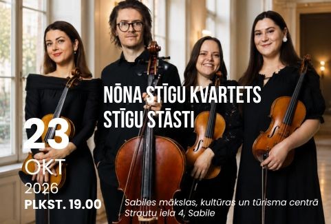 Изображение спектакля "NŌNA Stīgu kvartets “Stīgu stāsti” | 3. Starptautiskā Sabiles stīgu festivāla otrais koncerts"