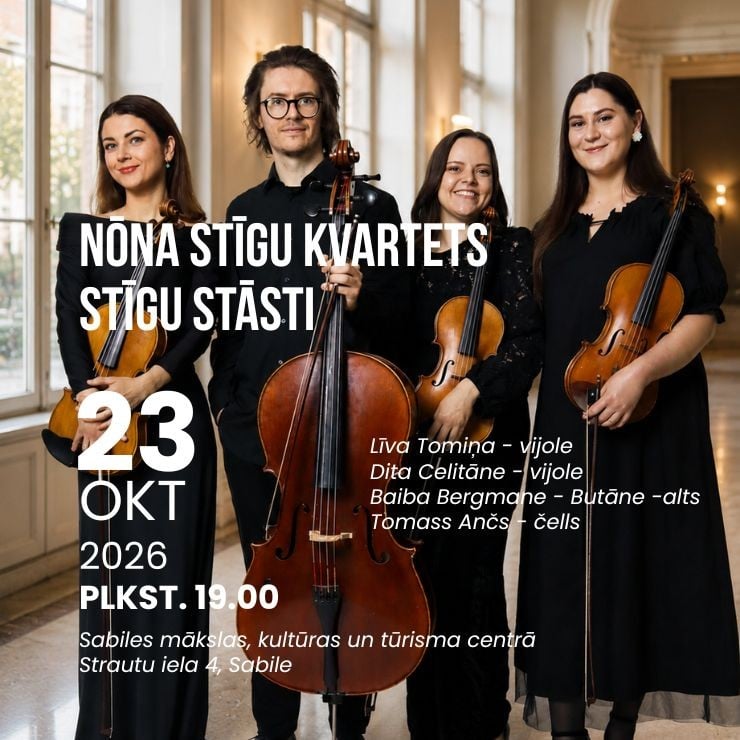 Изображение спектакля "NŌNA Stīgu kvartets “Stīgu stāsti” | 3. Starptautiskā Sabiles stīgu festivāla otrais koncerts"