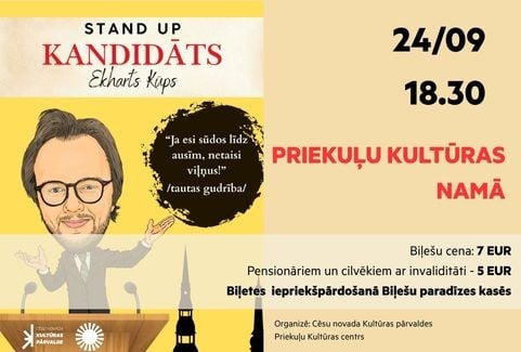 Изображение спектакля "Stand-up izrāde “Kandidāts” - Ekharts Kūps"