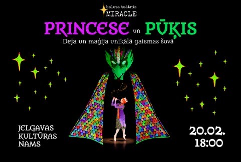 Изображение спектакля "PRINCESE un PŪĶIS | Deja un maģija unikālā gaismas šovā"