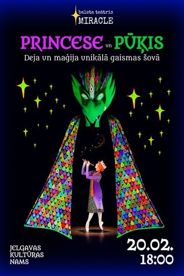 Meklēšanas rezultāta izrādes "PRINCESE un PŪĶIS | Deja un maģija unikālā gaismas šovā" attels