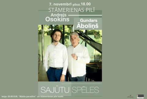 Изображение спектакля "Gundars Āboliņš, Andrejs Osokins “Sajūtu spēles”"