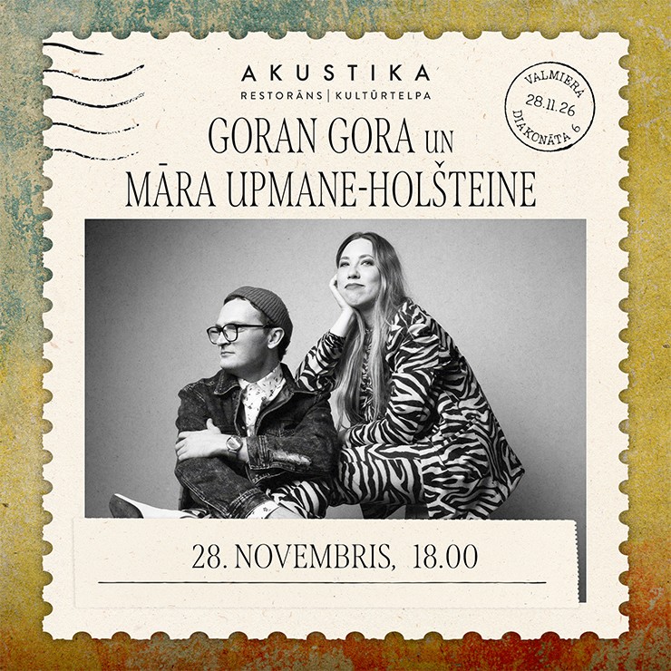 Изображение спектакля "Māra Upmane - Holšteine un Goran Gora | Akustiski divatā | kultūrtelpā AKUSTIKA, Valmierā"