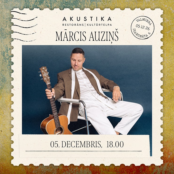 Izrādes "MĀRCIS AUZIŅŠ | kultūrtelpā AKUSTIKA, Valmierā" attels