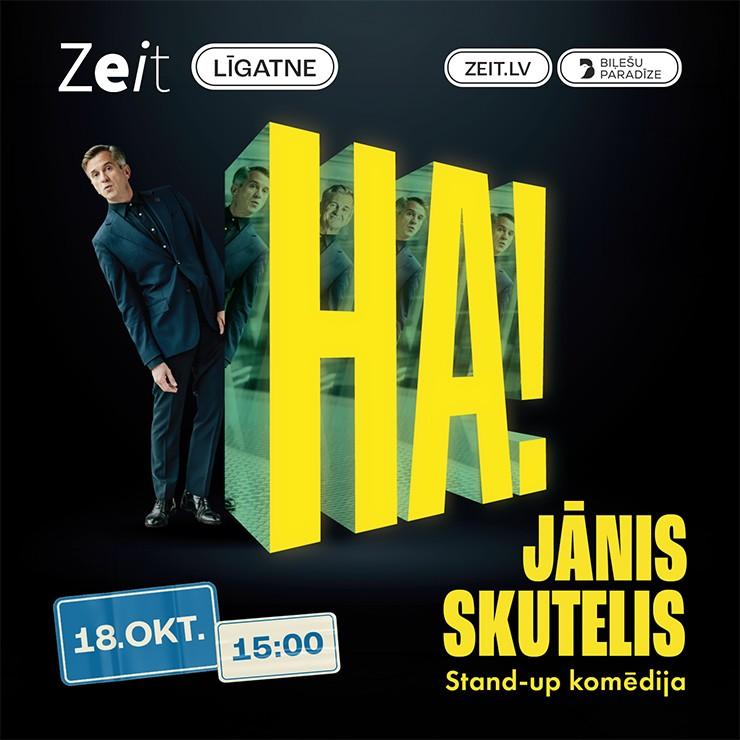 Image of the event "JĀŅA SKUTEĻA stand-up izrāde "HA!""