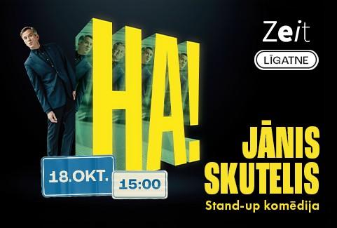 Image of the event "JĀŅA SKUTEĻA stand-up izrāde "HA!""