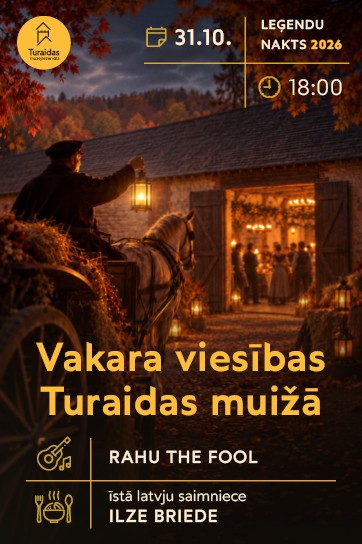 Meklēšanas rezultāta izrādes "Gastronomisks piedzīvojums. Vakara viesības Turaidas muižā. Leģendu nakts" attels