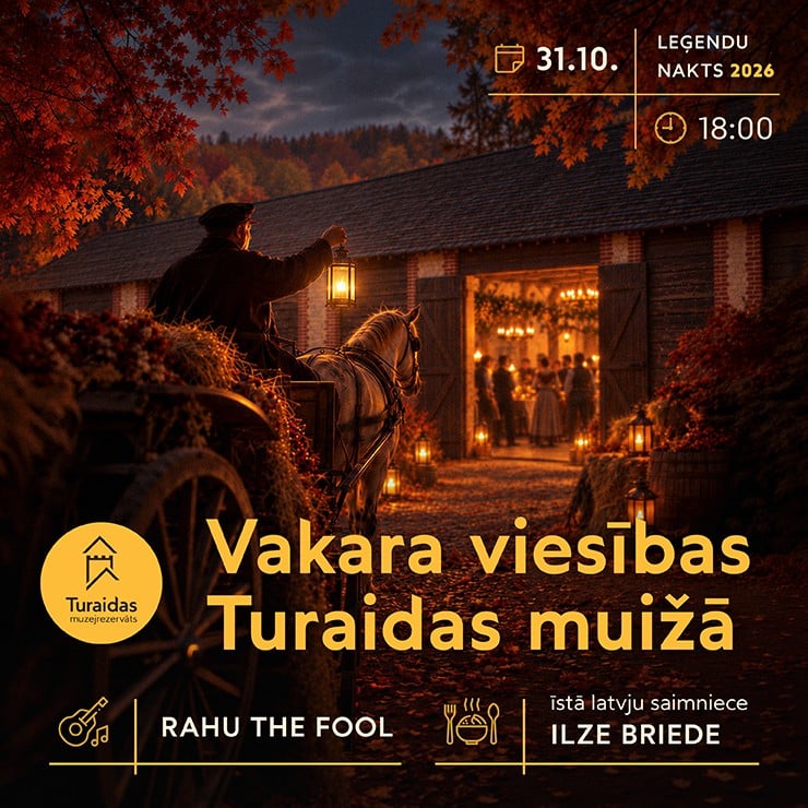 Izrādes "Gastronomisks piedzīvojums. Vakara viesības Turaidas muižā. Leģendu nakts" attels