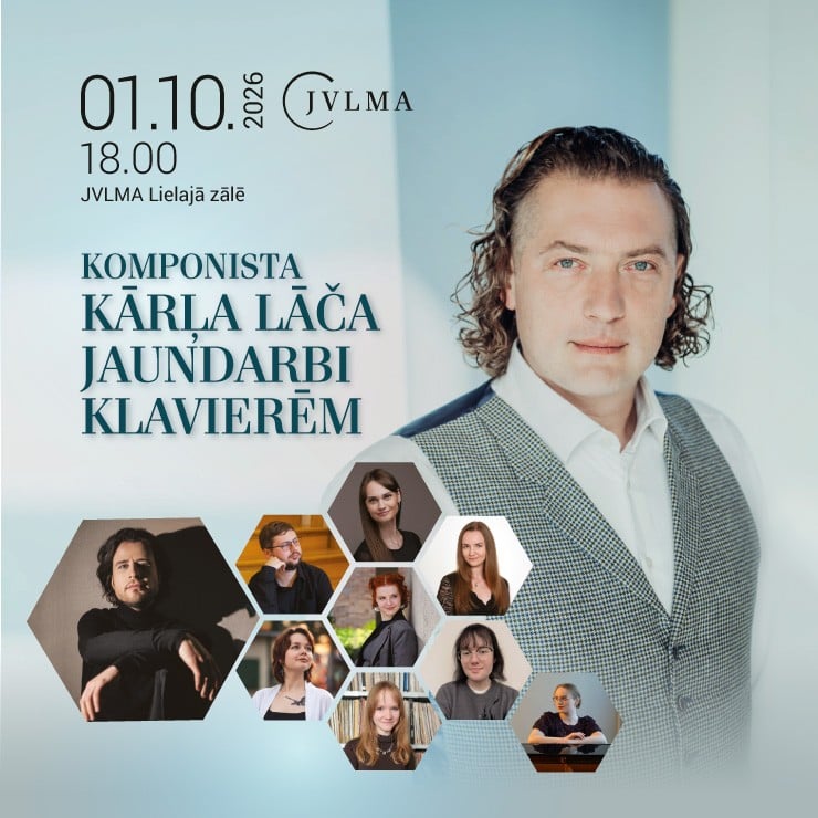 Izrādes "Komponista Kārļa Lāča jaundarbi klavierēm" attels