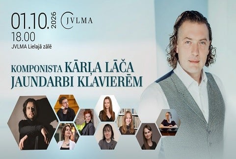 Izrādes "Komponista Kārļa Lāča jaundarbi klavierēm" attels