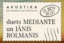 Meklēšanas rezultāta izrādes "Duets MEDIANTE un Jānis Rolmanis 🍋 Līdz priekam ≈ 2000 kilometru 🍋 kultūrtelpā AKUSTIKA, Valmierā" attels