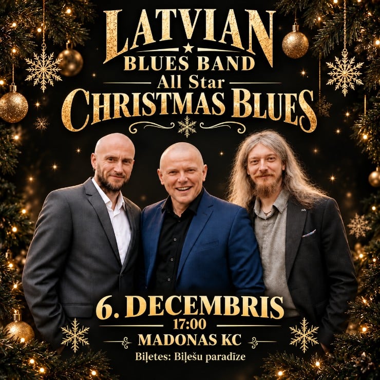 Izrādes "Latvian Blues Band All star Christmas Blues" attels