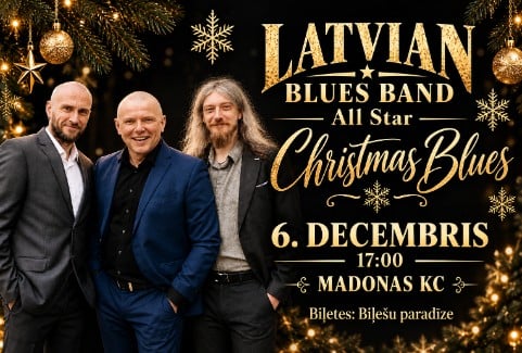 Izrādes "Latvian Blues Band All star Christmas Blues" attels