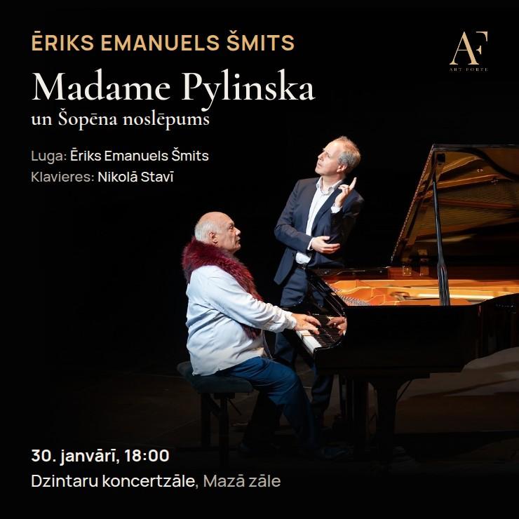 Изображение спектакля "Ēriks Emanuels Šmits "Madame Pylinska un Šopēna noslēpums""