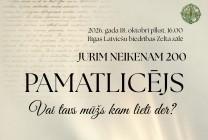 Meklēšanas rezultāta izrādes "Jurim Neikenam 200 “Pamatlicējs. Vai tavs mūžs kam lieti der?”" attels