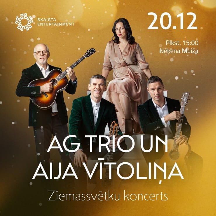 Image of the event "AG TRIO UN Aija Vītoliņa - Ziemassvētku koncerts Nēķena muižā"
