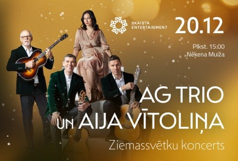 Image of the event "AG TRIO UN Aija Vītoliņa - Ziemassvētku koncerts Nēķena muižā"