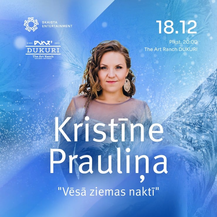 Izrādes "KRISTĪNES PRAULIŅAS Ziemassvētku koncerts "Vēsā ziemas naktī"" attels