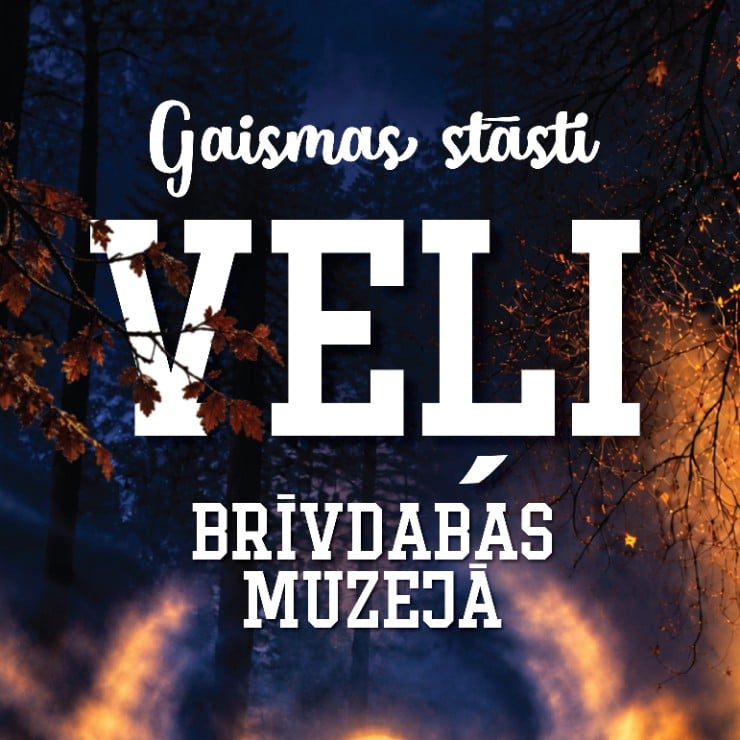 Izrādes "rudens gaismu taka "Gaismas stāsti. VEĻI." Brīvdabas muzejā" attels