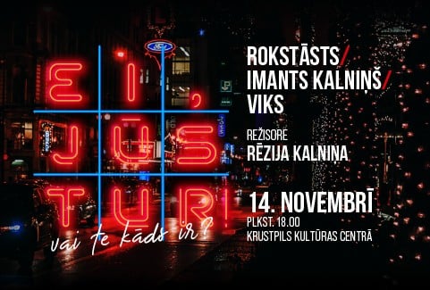 Izrādes "ROKSTĀSTS | EI, JŪS TUR!" attels