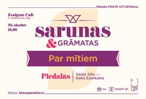 Izrādes "Sarunas un grāmatas | Par mītiem| Vents Sīlis un Gatis Ezerkalns" attels
