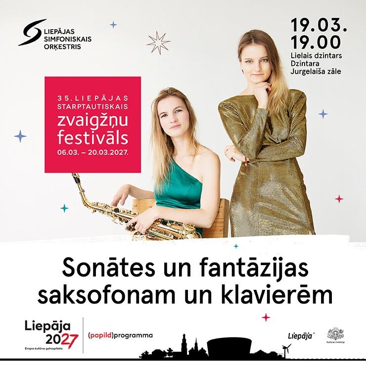 Izrādes "Sonātes un fantāzijas saksofonam un klavierēm" attels