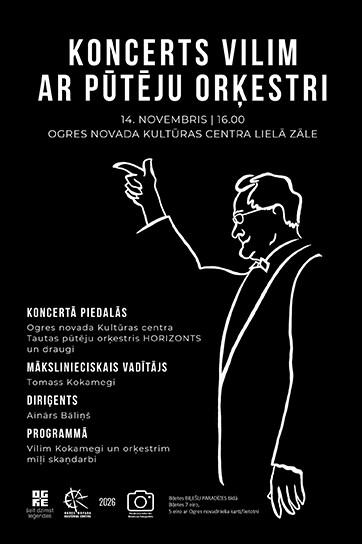 Meklēšanas rezultāta izrādes "Koncerts VILIM ar pūtēju orķestri" attels