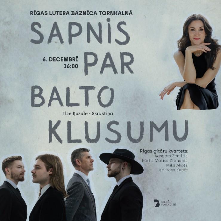 Izrādes "SAPNIS PAR BALTO KLUSUMU | Kaspars Zemītis - Kārlis Matīss Zitmanis - Miks Akots- Kristens Kupčs un Ilze Ķuzule-Skrastiņa" attels