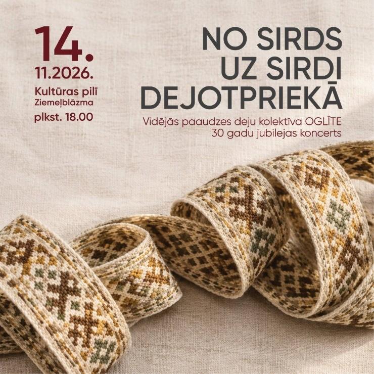 Izrādes "Vidējās paaudzes deju kolektīva “Oglīte” 30 gadu jubilejas koncerts  NO SIRDS UZ SIRDI DEJOTPRIEKĀ" attels