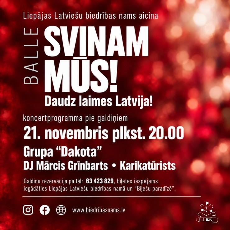 Image of the event "Koncertprogramma pie galdiņiem "Svinam mūs! Daudz laimes, Latvija!""