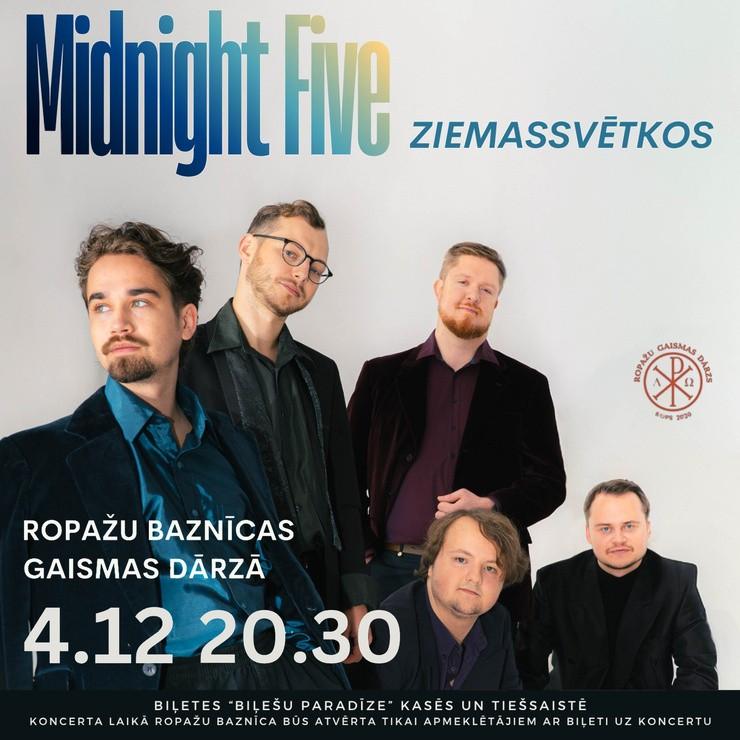 Изображение спектакля "Grupa “Midnight Five” Ropažu baznīcas “Gaismas dārzā”"