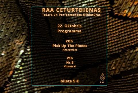 Изображение спектакля "Teātra ceturtdienas RAA telpā | “Pick Up The Pieces” / Nr. 5,"