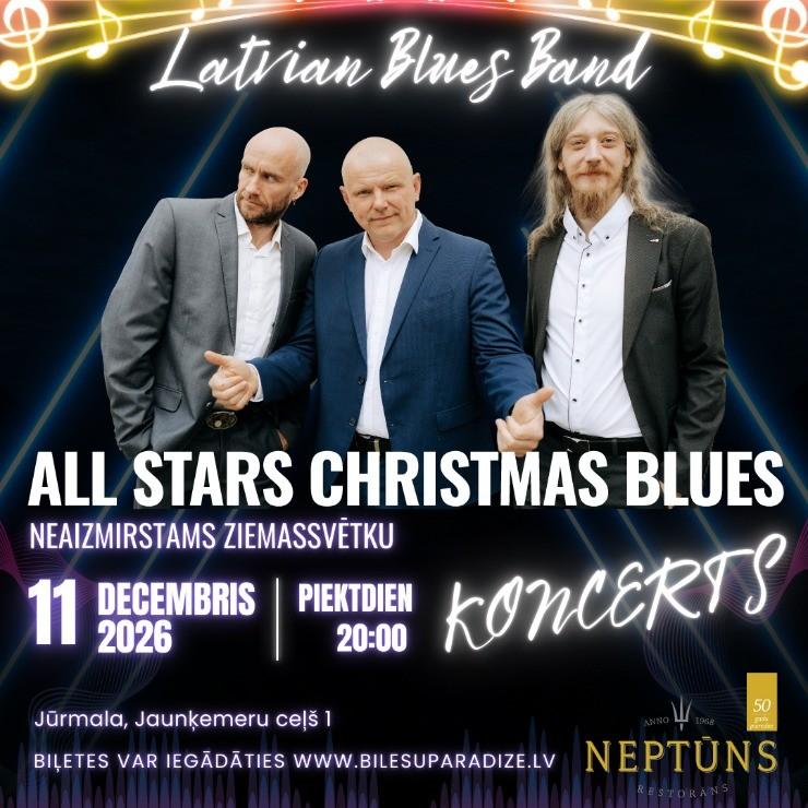 Изображение спектакля "All Star Christmas Blues – neaizmirstams Ziemassvētku koncerts restorānā Neptūns"