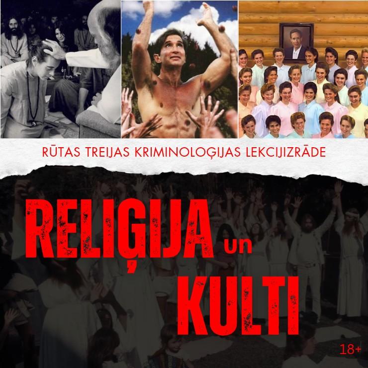 Izrādes "Reliģija un kulti. Ticības tumšā puse" attels
