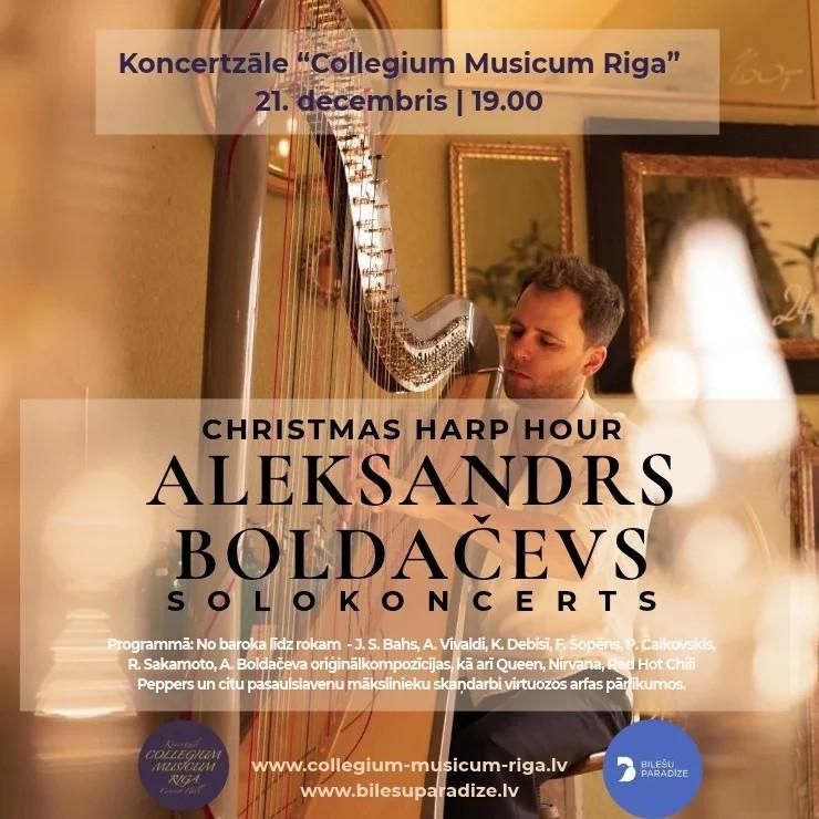 Изображение спектакля "ALEKSANDRS BOLDAČEVS | CHRISTMAS HARP HOUR | No baroka līdz rokam"