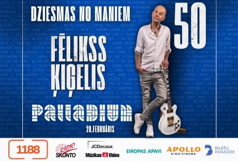 Изображение спектакля "Fēlikss Ķiģelis - DZIESMAS NO MANIEM 50"