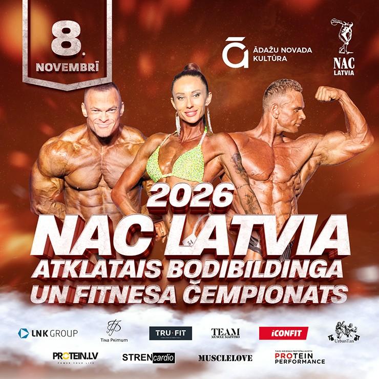 Изображение спектакля "ЧЕМПИОНАТ ЛАТВИИ ПО БОДИБИЛДИНГУ И ФИТНЕСУ NAC LATVIA 2026"