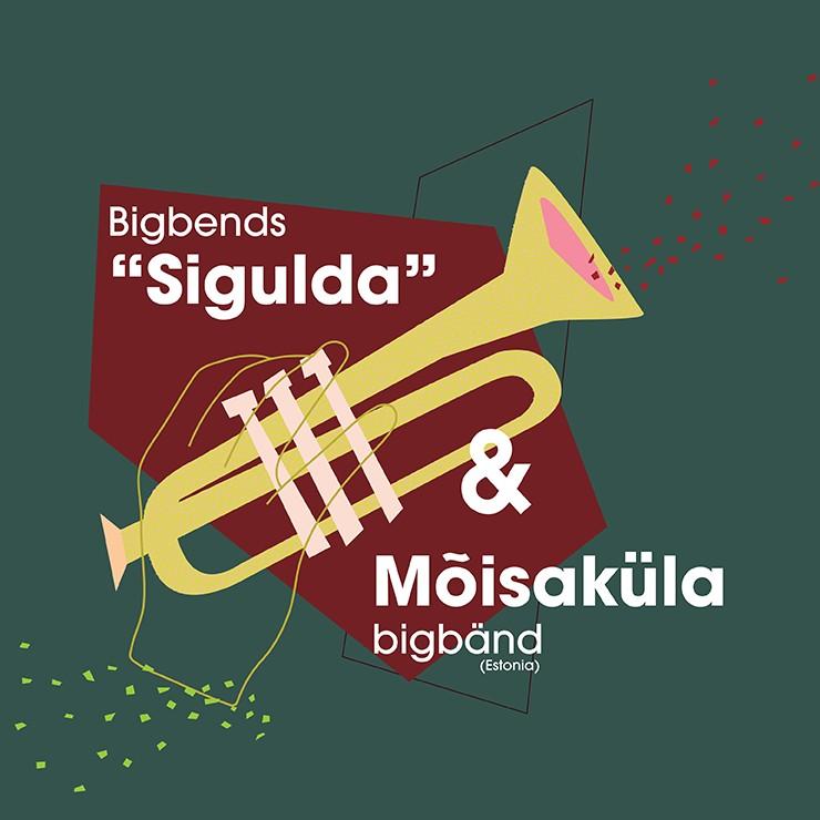 Изображение спектакля "Bigbends "Sigulda" un Mõisaküla bigbänd koncerts "Divi bigbendi – viens Ziemassvētku stāsts”"