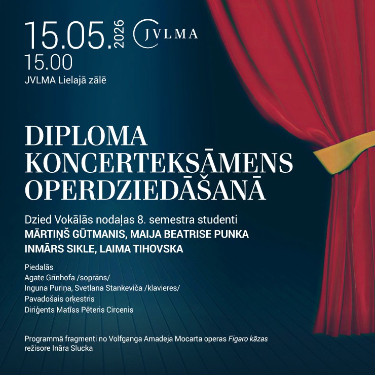 Izrādes "Diploma koncerteksāmens Operdziedāšanā" attels